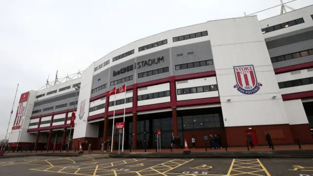 Outside of Stoke City stadium