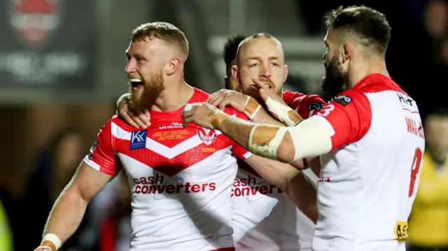 St Helens celebrate