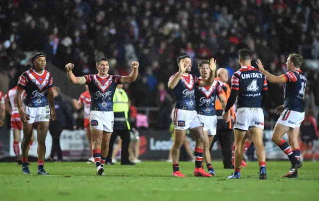 Sydney Roosters celebrate