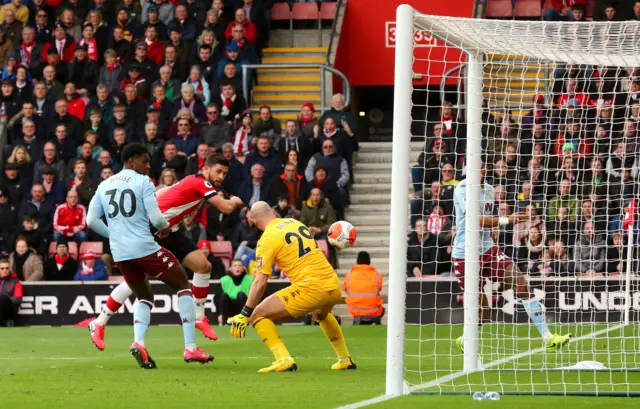 Shane Long scores against Aston Villa