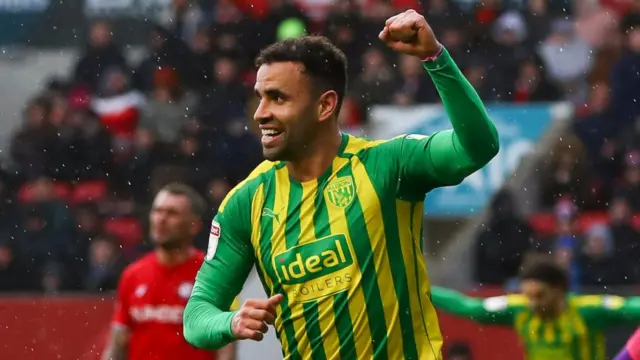 Hal Robson-Kanu celebrates a goal