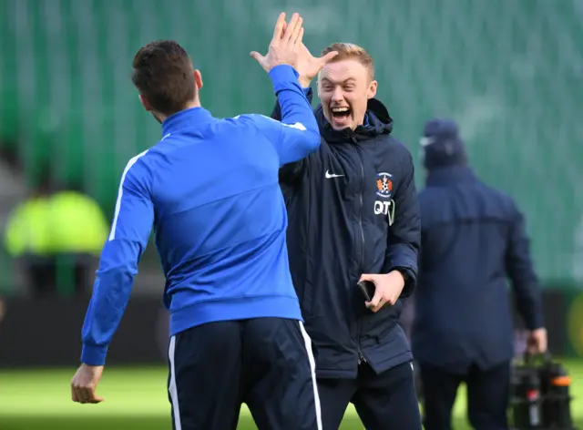 Kilmarnock's Ross Millen looks pleased to be at Celtic Park