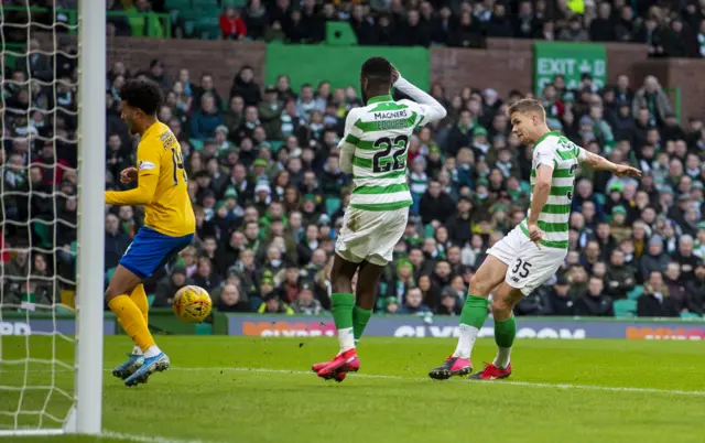 Celtic's Kristoffer Ajer scores