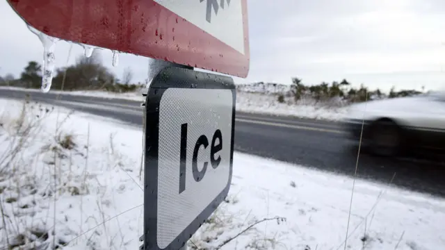 An ice sign