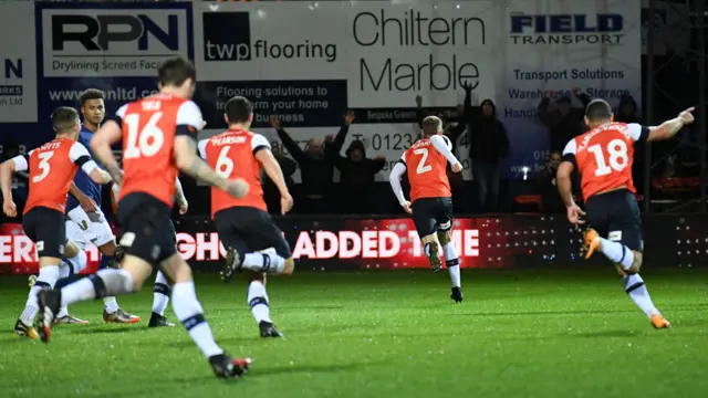 Luton celebrate