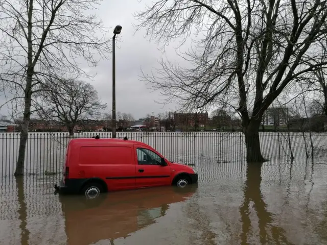 Flooded cars