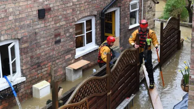 Flooded homes