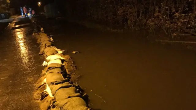 Sandbags at Hirst Courtney