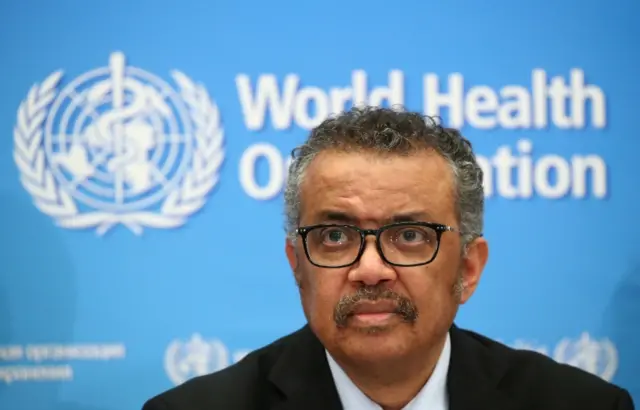 irector-General of the WHO Tedros Adhanom Ghebreyesus spoke at a news conference on Wednesday