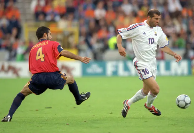 Pep Guardiola and Zinedine Zidane