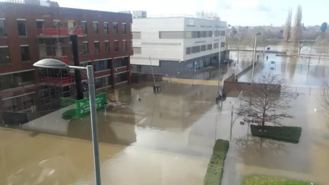 Flooded Worcester