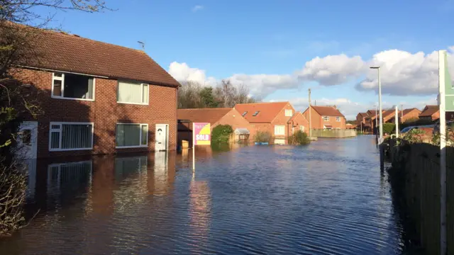 A flooded street