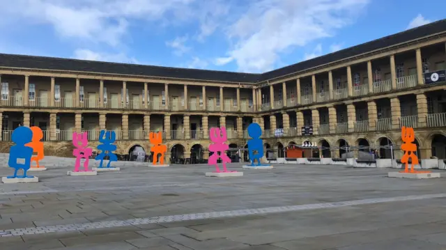 Sculptures in the Piece Hall