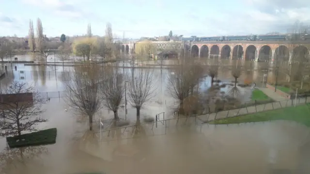 Flooded Worcester