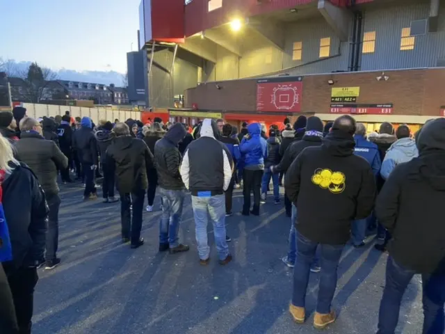 Bruges fans hours before kick-off