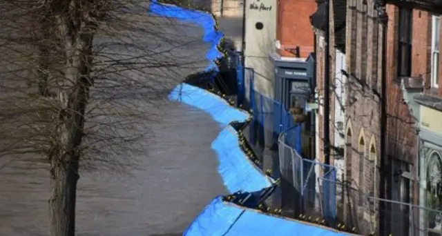 Buckled barriers in Ironbridge