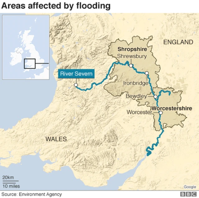 Area of River Severn