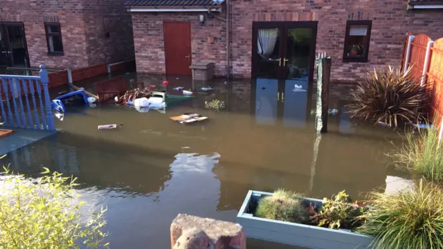 A flooded house