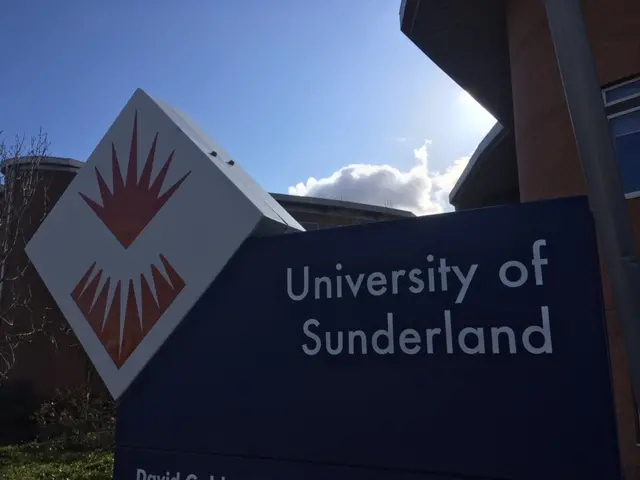 University sign on campus