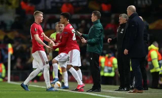 Mason Greenwood replaces Scott McTominay