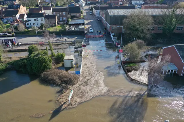 Flooded railway