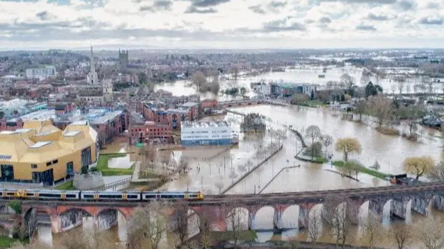 Flooding in Worcester yesterday