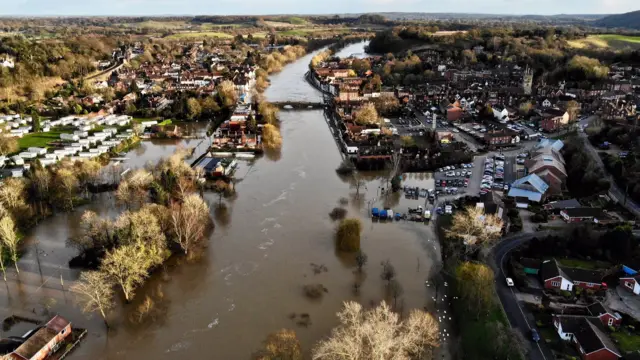 Flooding yesterday in Bewdley