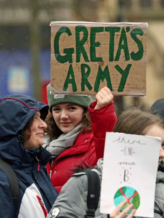 Protesters at Bristol's climate strike