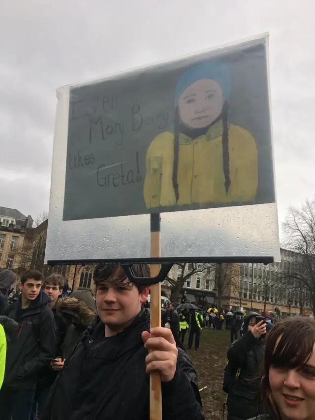 Protesters at Bristol's climate strike