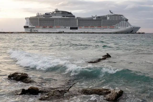 The Meraviglia off Cozumel