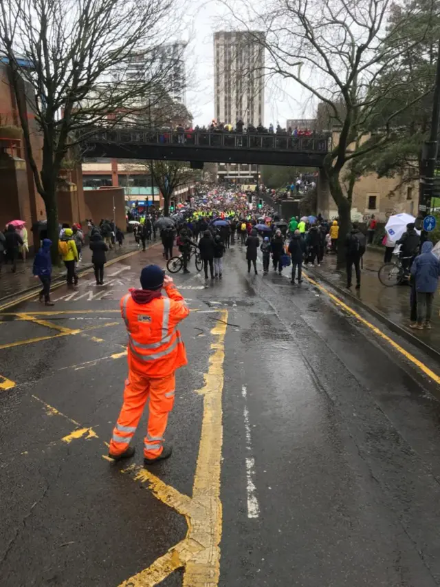 Thousands join the climate strike march