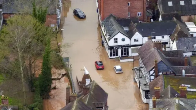 Flooding in Tenbury Wells on 17 February