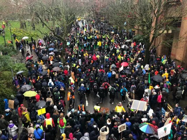 Thousands join the climate strike march