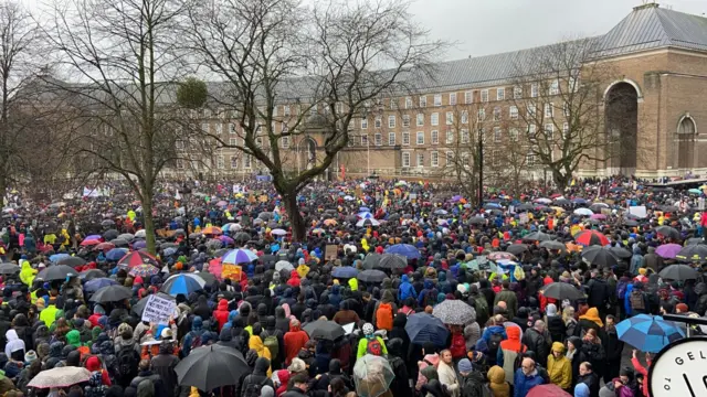 Crowd at College Green