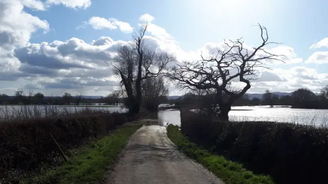 Road near Melverley