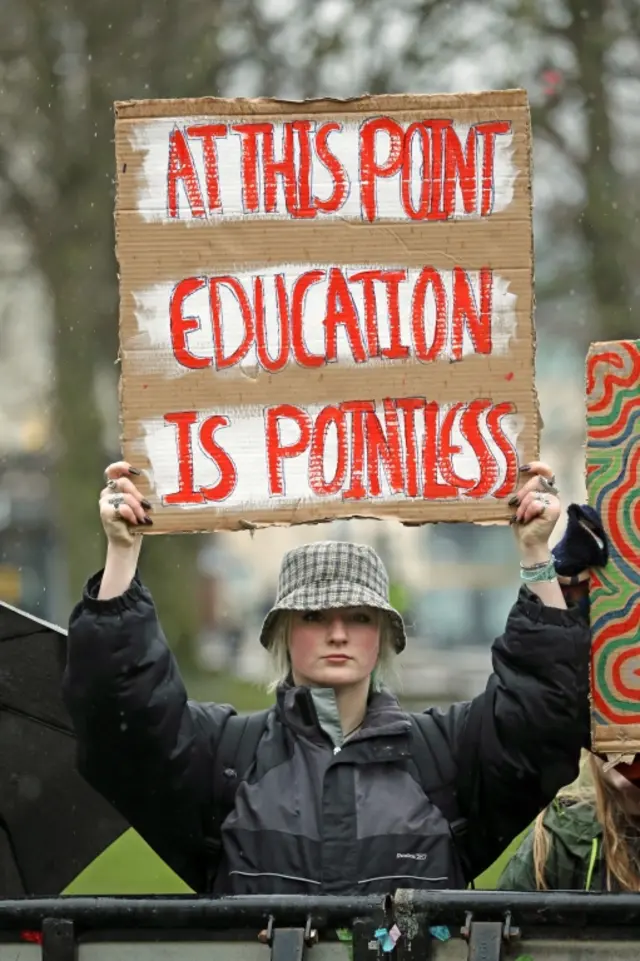 Protesters at Bristol's climate strike