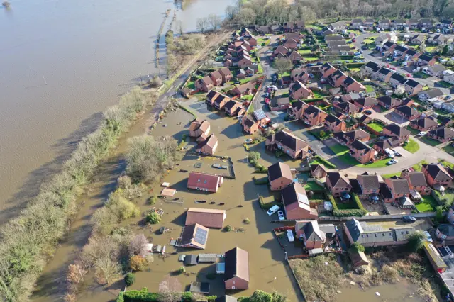 Flooded area in East Yorkshire