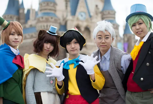 Workers at Tokyo's Disneyland