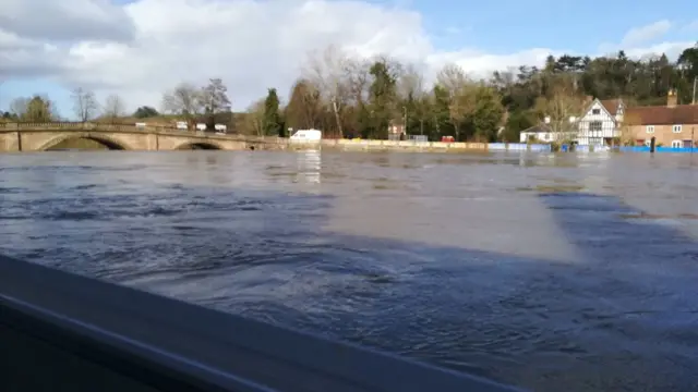 Flooding in Bewdley this week