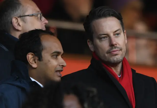 Josh Kroenke Arsenal Director and Vinai Venkastesham the Arsenal CEO