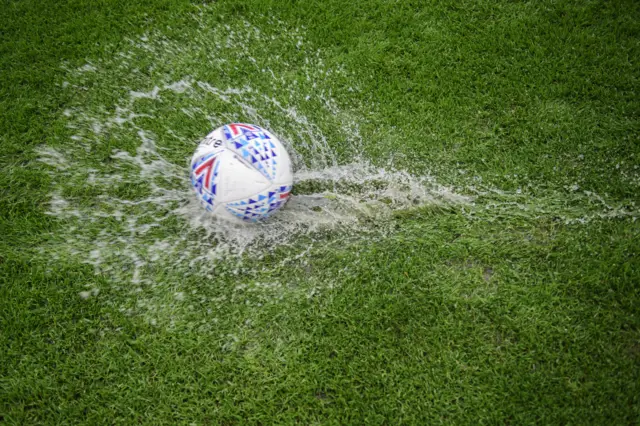 Waterlogged pitch