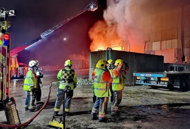 Warehouse fire