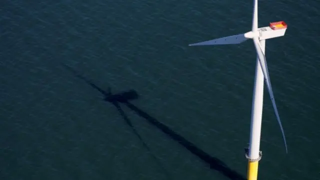 Wind turbine off the coast of Blackpool