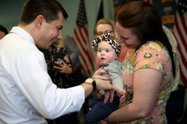 Buttigieg with a someday caucuser