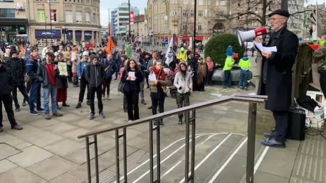 Climate change protest