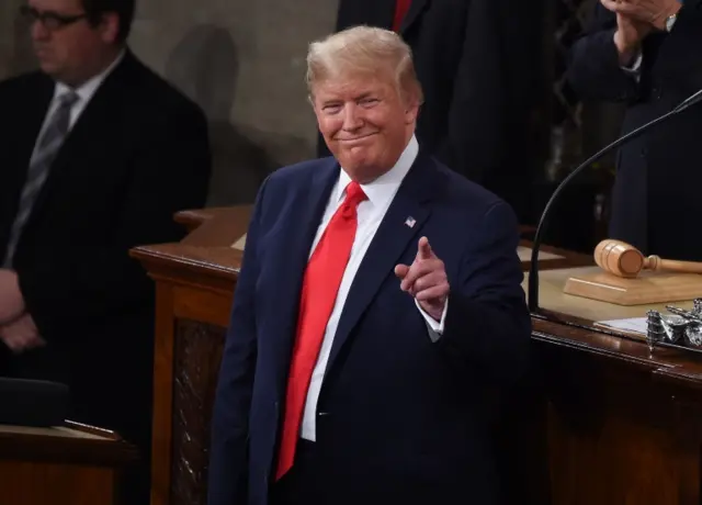 US President Donald Trump delivers the State of the Union address