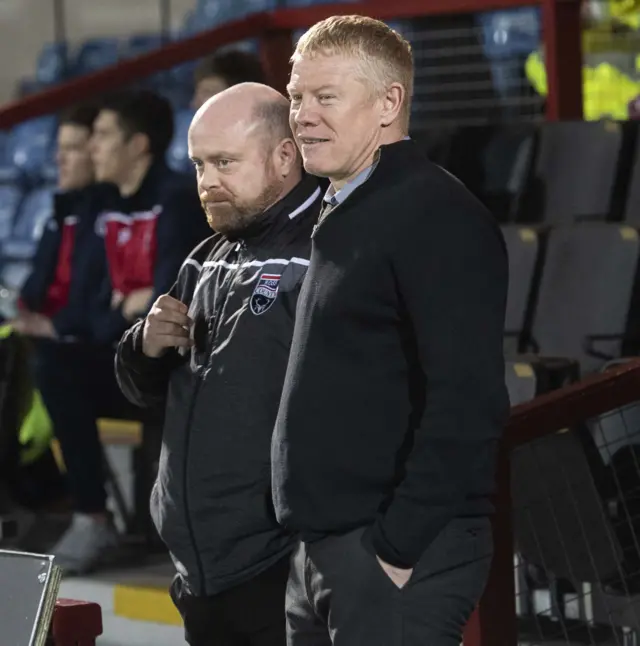 Ross County co-manager Steven Ferguson (left) praised his side