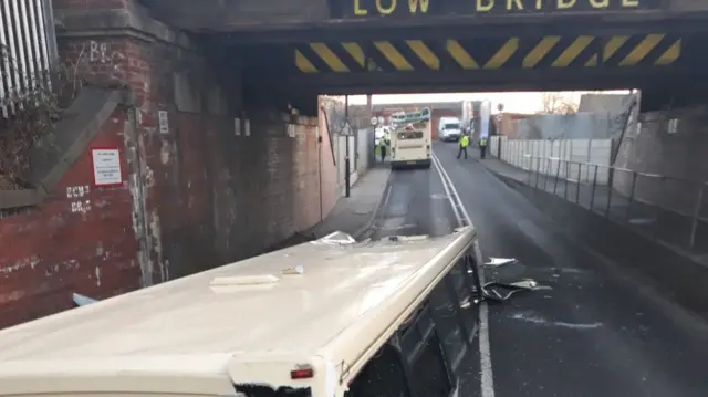 A bus roof