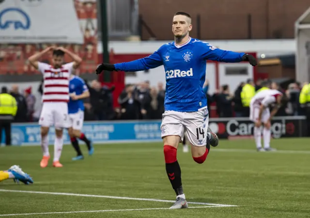 Ryan Kent scored a double as Rangers won 3-1 at Hamilton in November