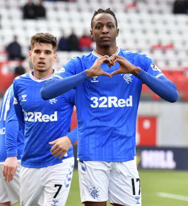 Joe Aribo's first goal in nine matches restored Rangers' lead